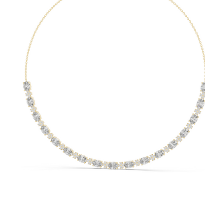 192.7 CT Lab Diamond Necklace | VVS-VS EF CVD Diamonds | 18KT, 14KT Gold Options | Rose, Yellow, White Gold | Luxury Fine Jewelry
