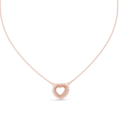 0.38 CT Lab Diamond Heart Pendant Necklace | 18KT, 14KT, Rose, Yellow, White Gold | Luxury Fine Jewelry for Her