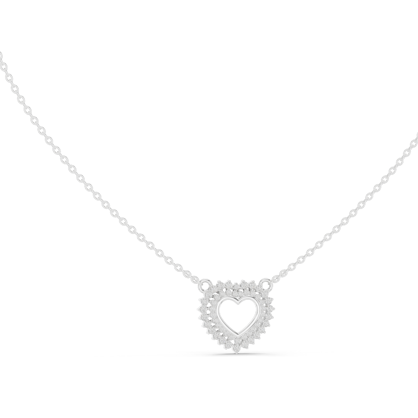 0.38 CT Lab Diamond Heart Pendant Necklace | 18KT, 14KT, Rose, Yellow, White Gold | Luxury Fine Jewelry for Her