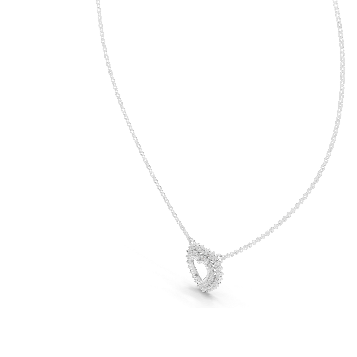 0.38 CT Lab Diamond Heart Pendant Necklace | 18KT, 14KT, Rose, Yellow, White Gold | Luxury Fine Jewelry for Her