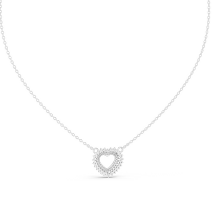 0.38 CT Lab Diamond Heart Pendant Necklace | 18KT, 14KT, Rose, Yellow, White Gold | Luxury Fine Jewelry for Her