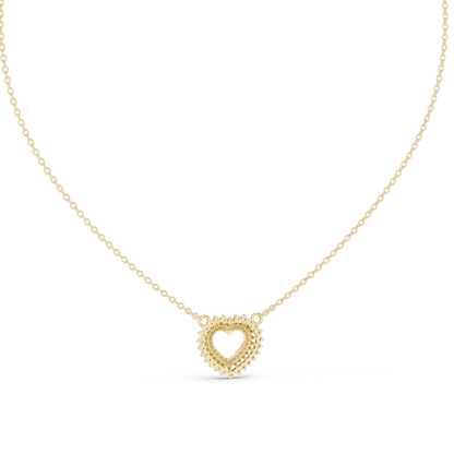 0.38 CT Lab Diamond Heart Pendant Necklace | 18KT, 14KT, Rose, Yellow, White Gold | Luxury Fine Jewelry for Her