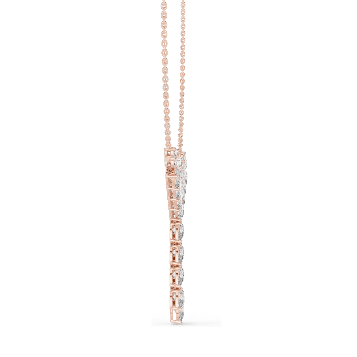 14.028 CT Lab-Grown Diamond Necklace | VVS-VS Clarity, EF Color | 18KT, 14KT Gold & 925 Silver | Rose, Yellow, White Gold | Luxury Fine Jewelry