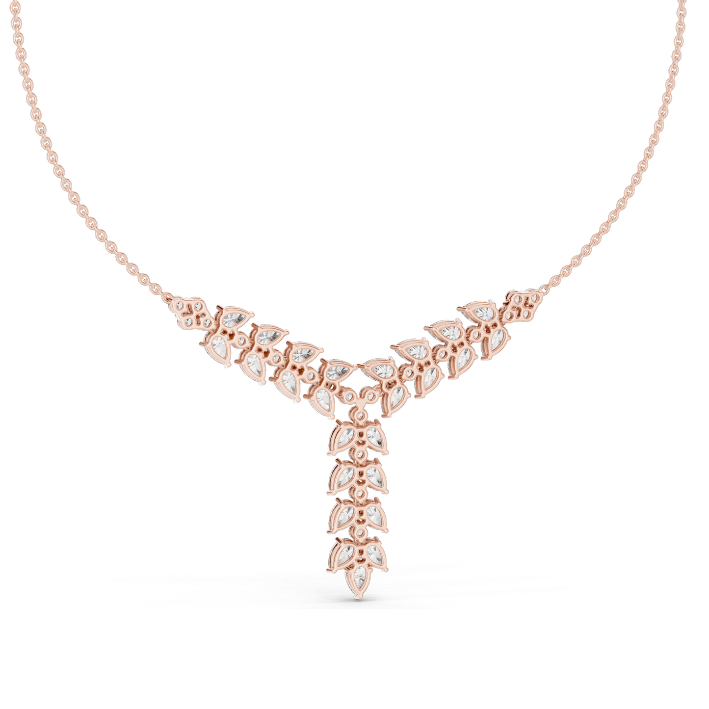 14.028 CT Lab-Grown Diamond Necklace | VVS-VS Clarity, EF Color | 18KT, 14KT Gold & 925 Silver | Rose, Yellow, White Gold | Luxury Fine Jewelry