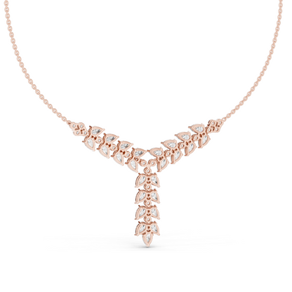 14.028 CT Lab-Grown Diamond Necklace | VVS-VS Clarity, EF Color | 18KT, 14KT Gold & 925 Silver | Rose, Yellow, White Gold | Luxury Fine Jewelry