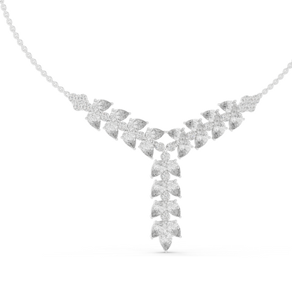 14.028 CT Lab-Grown Diamond Necklace | VVS-VS Clarity, EF Color | 18KT, 14KT Gold & 925 Silver | Rose, Yellow, White Gold | Luxury Fine Jewelry