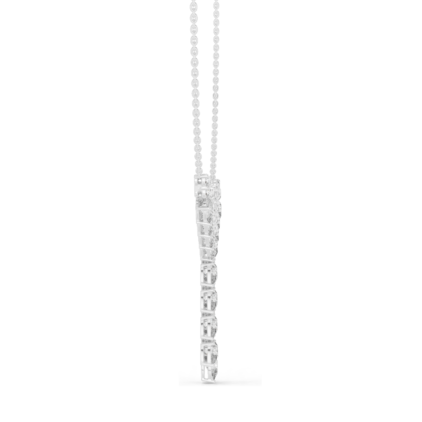 14.028 CT Lab-Grown Diamond Necklace | VVS-VS Clarity, EF Color | 18KT, 14KT Gold & 925 Silver | Rose, Yellow, White Gold | Luxury Fine Jewelry