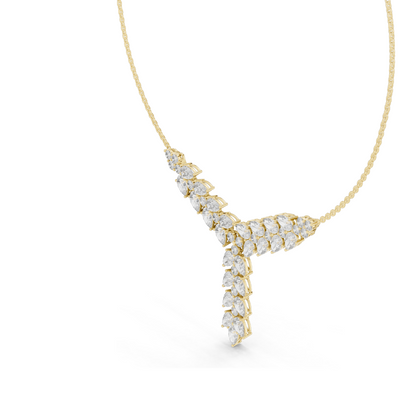 14.028 CT Lab-Grown Diamond Necklace | VVS-VS Clarity, EF Color | 18KT, 14KT Gold & 925 Silver | Rose, Yellow, White Gold | Luxury Fine Jewelry