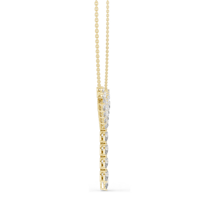 14.028 CT Lab-Grown Diamond Necklace | VVS-VS Clarity, EF Color | 18KT, 14KT Gold & 925 Silver | Rose, Yellow, White Gold | Luxury Fine Jewelry