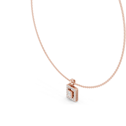 1.64 CT Lab Diamond Necklace | Square Cut CVD Diamonds | 18KT, 14KT, Rose, Yellow, White Gold | Luxury Fine Jewelry