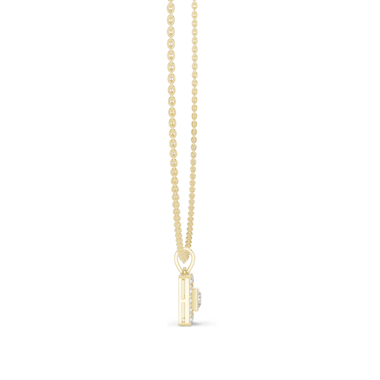 1.64 CT Lab Diamond Necklace | Square Cut CVD Diamonds | 18KT, 14KT, Rose, Yellow, White Gold | Luxury Fine Jewelry