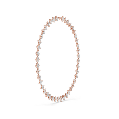 19.8 CT Lab Diamond Flower Necklace | VVS-VS EF CVD Diamonds | 18KT, 14KT, Rose, Yellow, White Gold | Luxury Fine Jewelry