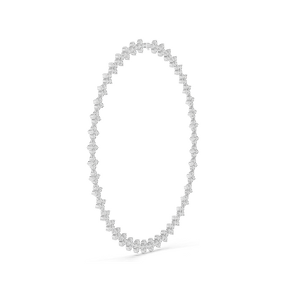 19.8 CT Lab Diamond Flower Necklace | VVS-VS EF CVD Diamonds | 18KT, 14KT, Rose, Yellow, White Gold | Luxury Fine Jewelry