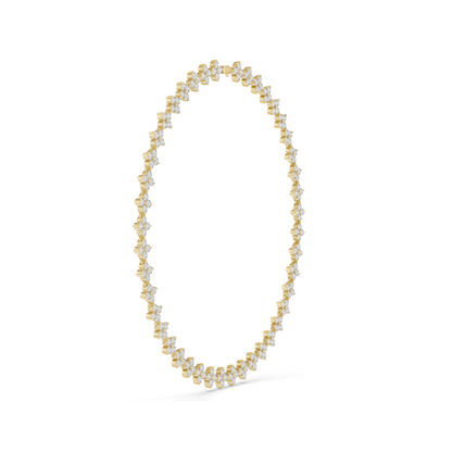 19.8 CT Lab Diamond Flower Necklace | VVS-VS EF CVD Diamonds | 18KT, 14KT, Rose, Yellow, White Gold | Luxury Fine Jewelry