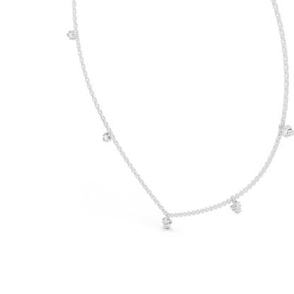 0.305 CT Lab Diamond Necklace | VVS-VS EF Diamond Chain Pendant | 18KT, 14KT Gold | Rose, Yellow, White Gold | Luxury Fine Jewelry