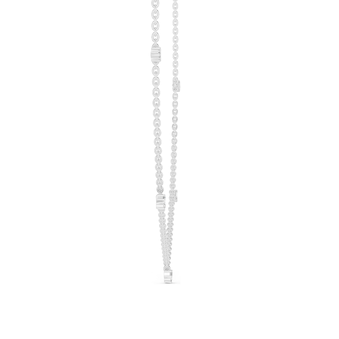 0.305 CT Lab Diamond Necklace | VVS-VS EF Diamond Chain Pendant | 18KT, 14KT Gold | Rose, Yellow, White Gold | Luxury Fine Jewelry