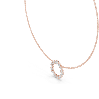 1.7001 CT Lab-Created VVS-VS EF CVD Diamond Necklace | Elegant Circular Pendant | 18KT, 14KT, Rose, Yellow, White Gold | Luxury Fine Jewelry