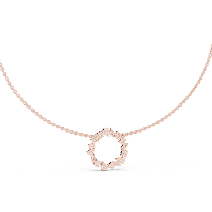 1.7001 CT Lab-Created VVS-VS EF CVD Diamond Necklace | Elegant Circular Pendant | 18KT, 14KT, Rose, Yellow, White Gold | Luxury Fine Jewelry