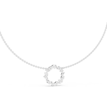 1.7001 CT Lab-Created VVS-VS EF CVD Diamond Necklace | Elegant Circular Pendant | 18KT, 14KT, Rose, Yellow, White Gold | Luxury Fine Jewelry