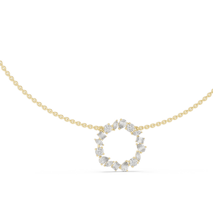 1.7001 CT Lab-Created VVS-VS EF CVD Diamond Necklace | Elegant Circular Pendant | 18KT, 14KT, Rose, Yellow, White Gold | Luxury Fine Jewelry