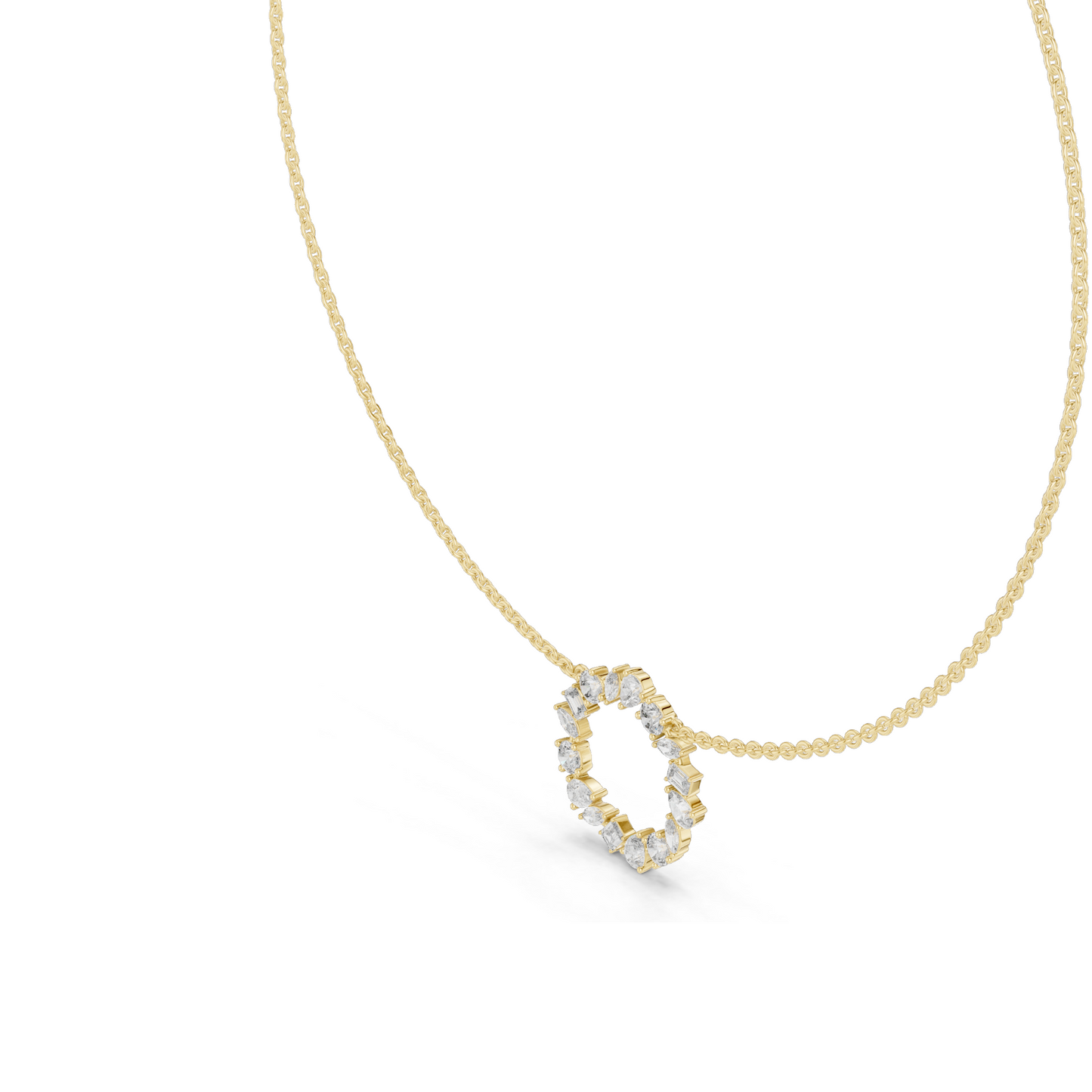 1.7001 CT Lab-Created VVS-VS EF CVD Diamond Necklace | Elegant Circular Pendant | 18KT, 14KT, Rose, Yellow, White Gold | Luxury Fine Jewelry