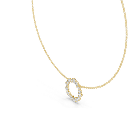 1.7001 CT Lab-Created VVS-VS EF CVD Diamond Necklace | Elegant Circular Pendant | 18KT, 14KT, Rose, Yellow, White Gold | Luxury Fine Jewelry