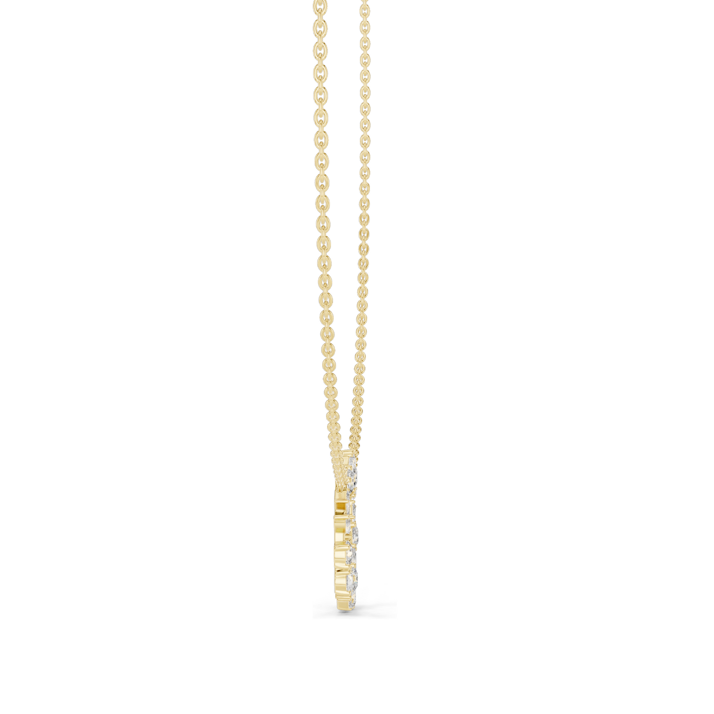 1.7001 CT Lab-Created VVS-VS EF CVD Diamond Necklace | Elegant Circular Pendant | 18KT, 14KT, Rose, Yellow, White Gold | Luxury Fine Jewelry