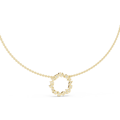 1.7001 CT Lab-Created VVS-VS EF CVD Diamond Necklace | Elegant Circular Pendant | 18KT, 14KT, Rose, Yellow, White Gold | Luxury Fine Jewelry