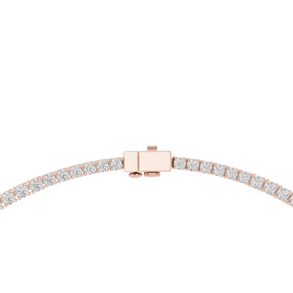 26.82 CT Lab-Grown Diamond Tennis Necklace | Round Brilliant Cut | 18KT, 14KT, Rose, Yellow, White Gold | VVS-VS EF Clarity