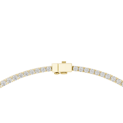 26.82 CT Lab-Grown Diamond Tennis Necklace | Round Brilliant Cut | 18KT, 14KT, Rose, Yellow, White Gold | VVS-VS EF Clarity