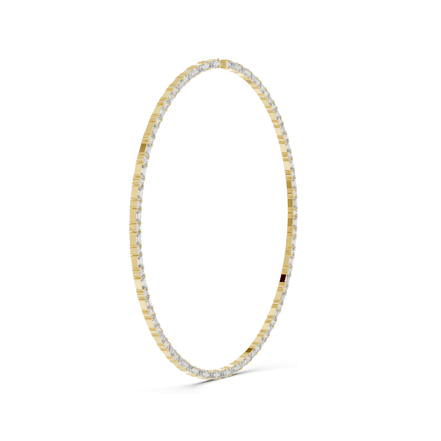 18.446 CT Lab Grown Diamond Necklace | Round & Baguette Cut | 18KT, 14KT, 18KT Gold | Rose, Yellow, White Gold | Luxury Fine Jewelry