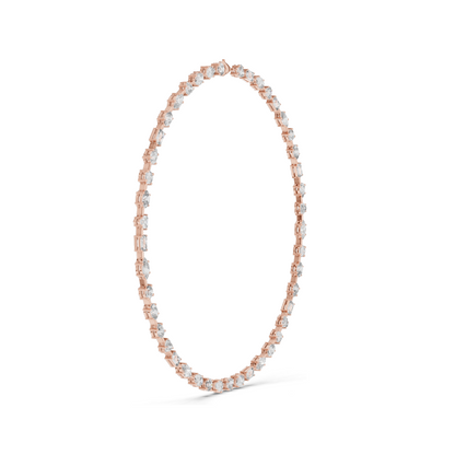 21.49 CT Lab-Created Diamond Necklace | Round & Emerald Cut Diamonds | 18KT, 14KT, 18KT Gold | Rose, Yellow, White Gold | Luxury Fine Jewelry