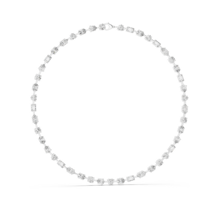 21.49 CT Lab-Created Diamond Necklace | Round & Emerald Cut Diamonds | 18KT, 14KT, 18KT Gold | Rose, Yellow, White Gold | Luxury Fine Jewelry