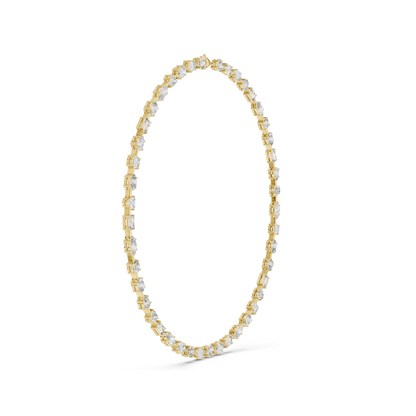 21.49 CT Lab-Created Diamond Necklace | Round & Emerald Cut Diamonds | 18KT, 14KT, 18KT Gold | Rose, Yellow, White Gold | Luxury Fine Jewelry