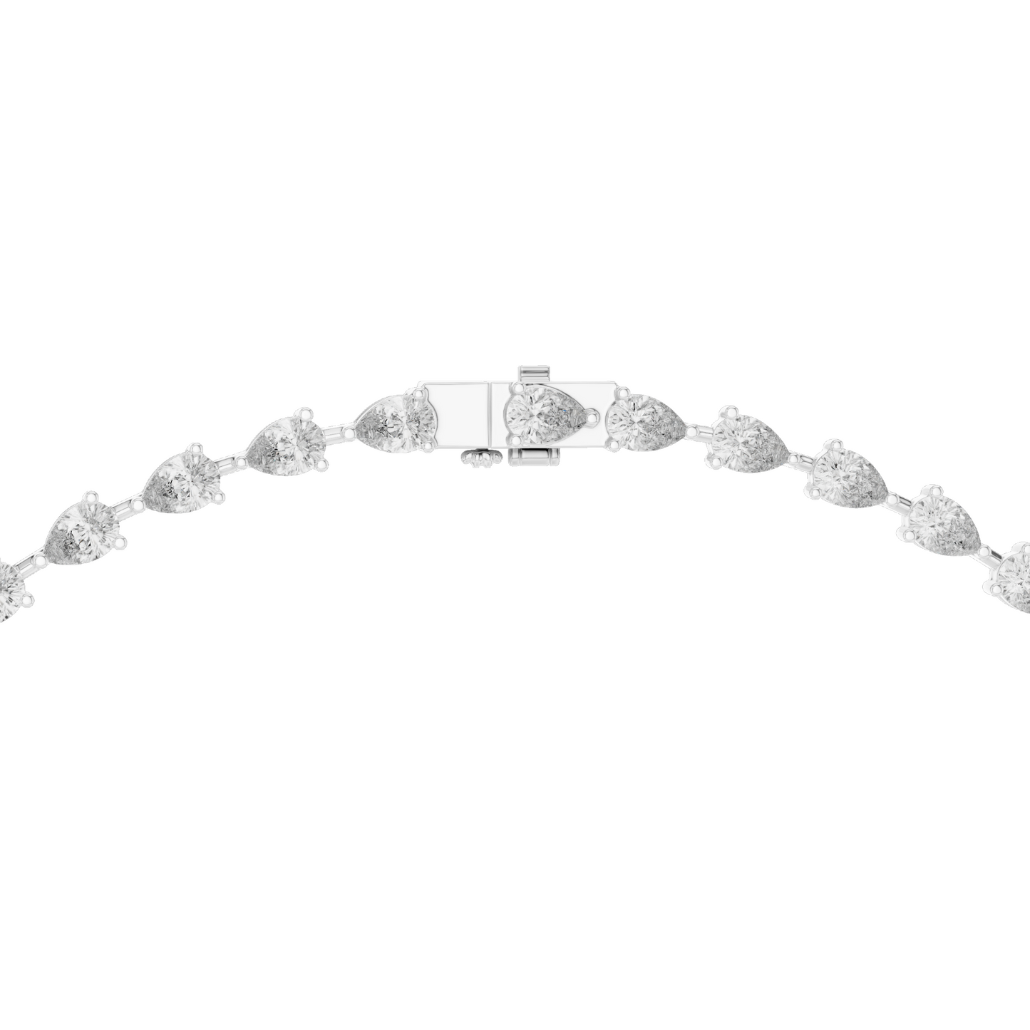 22.98 CT Lab-Created VVS-VS EF CVD Diamond Necklace | Pear Cut Diamonds | 18KT, 14KT, Rose, Yellow, White Gold | Luxury Fine Jewelry