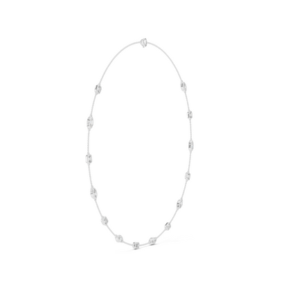 2.8 CT Lab-Created VVS-VS EF Diamond Necklace | Round & Baguette Cut Diamonds | 18KT, 14KT, Rose, Yellow, White Gold | Luxury Fine Jewelry