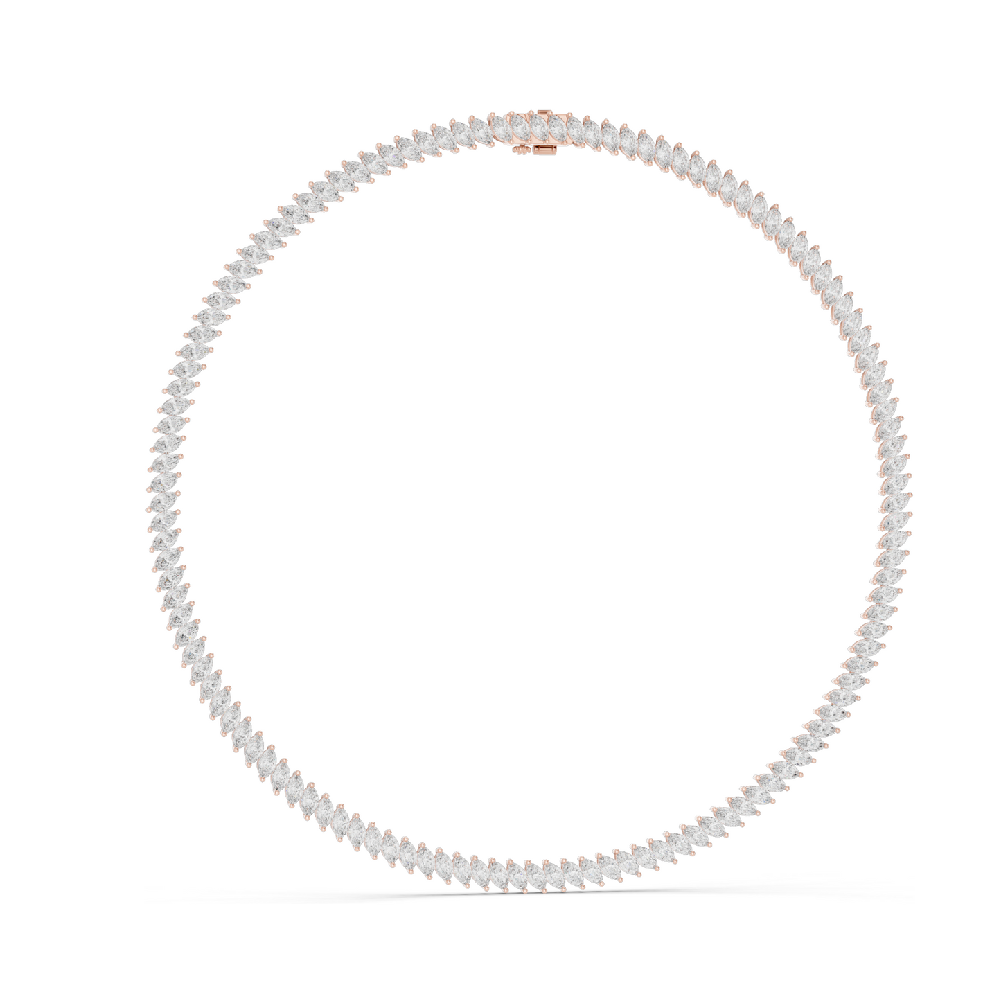 18.6 CT Lab-Created VVS-VS EF CVD Diamond Necklace | Marquise Cut Diamonds | 18KT, 14KT, Rose, Yellow, White Gold | Luxury Fine Jewelry