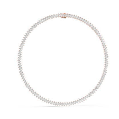 18.6 CT Lab-Created VVS-VS EF CVD Diamond Necklace | Marquise Cut Diamonds | 18KT, 14KT, Rose, Yellow, White Gold | Luxury Fine Jewelry