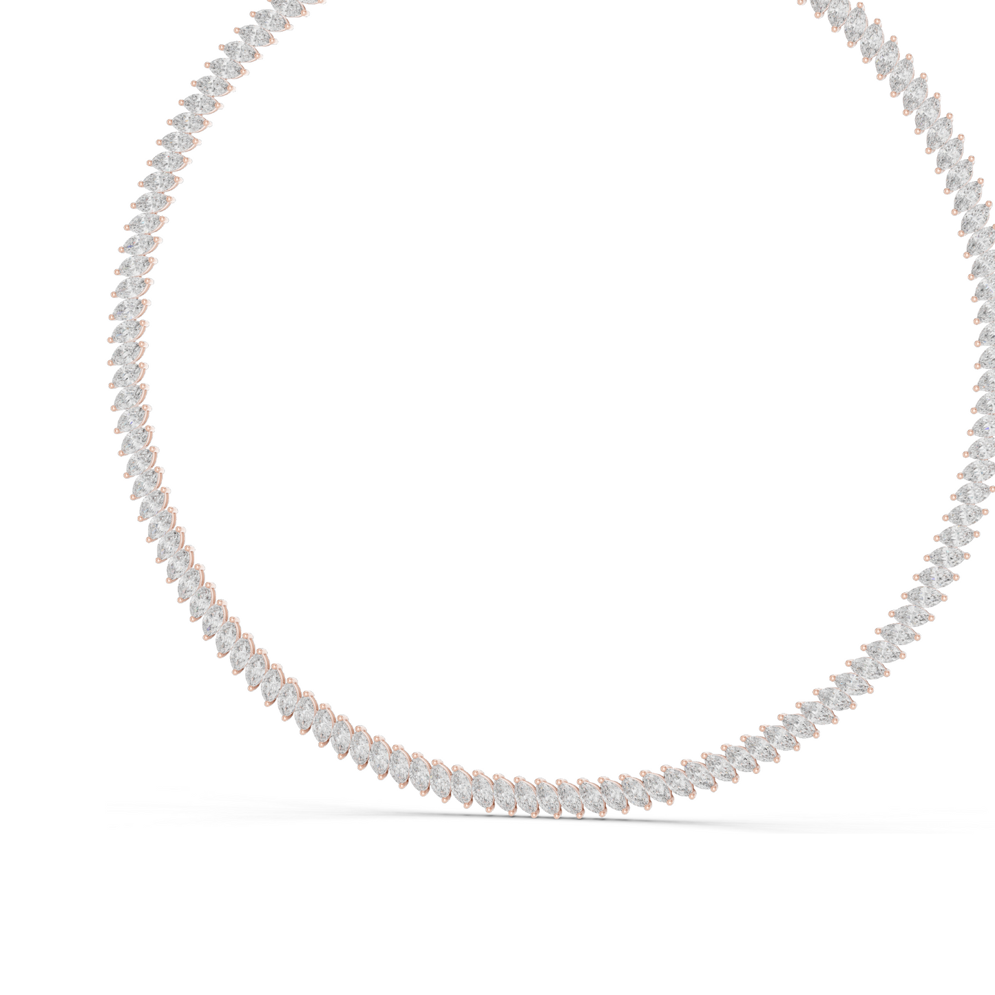 18.6 CT Lab-Created VVS-VS EF CVD Diamond Necklace | Marquise Cut Diamonds | 18KT, 14KT, Rose, Yellow, White Gold | Luxury Fine Jewelry
