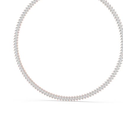 18.6 CT Lab-Created VVS-VS EF CVD Diamond Necklace | Marquise Cut Diamonds | 18KT, 14KT, Rose, Yellow, White Gold | Luxury Fine Jewelry
