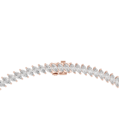 18.6 CT Lab-Created VVS-VS EF CVD Diamond Necklace | Marquise Cut Diamonds | 18KT, 14KT, Rose, Yellow, White Gold | Luxury Fine Jewelry