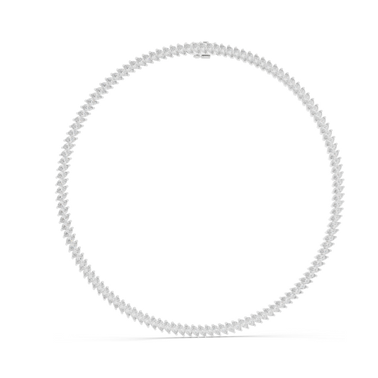 18.6 CT Lab-Created VVS-VS EF CVD Diamond Necklace | Marquise Cut Diamonds | 18KT, 14KT, Rose, Yellow, White Gold | Luxury Fine Jewelry