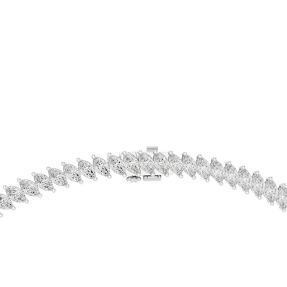 18.6 CT Lab-Created VVS-VS EF CVD Diamond Necklace | Marquise Cut Diamonds | 18KT, 14KT, Rose, Yellow, White Gold | Luxury Fine Jewelry