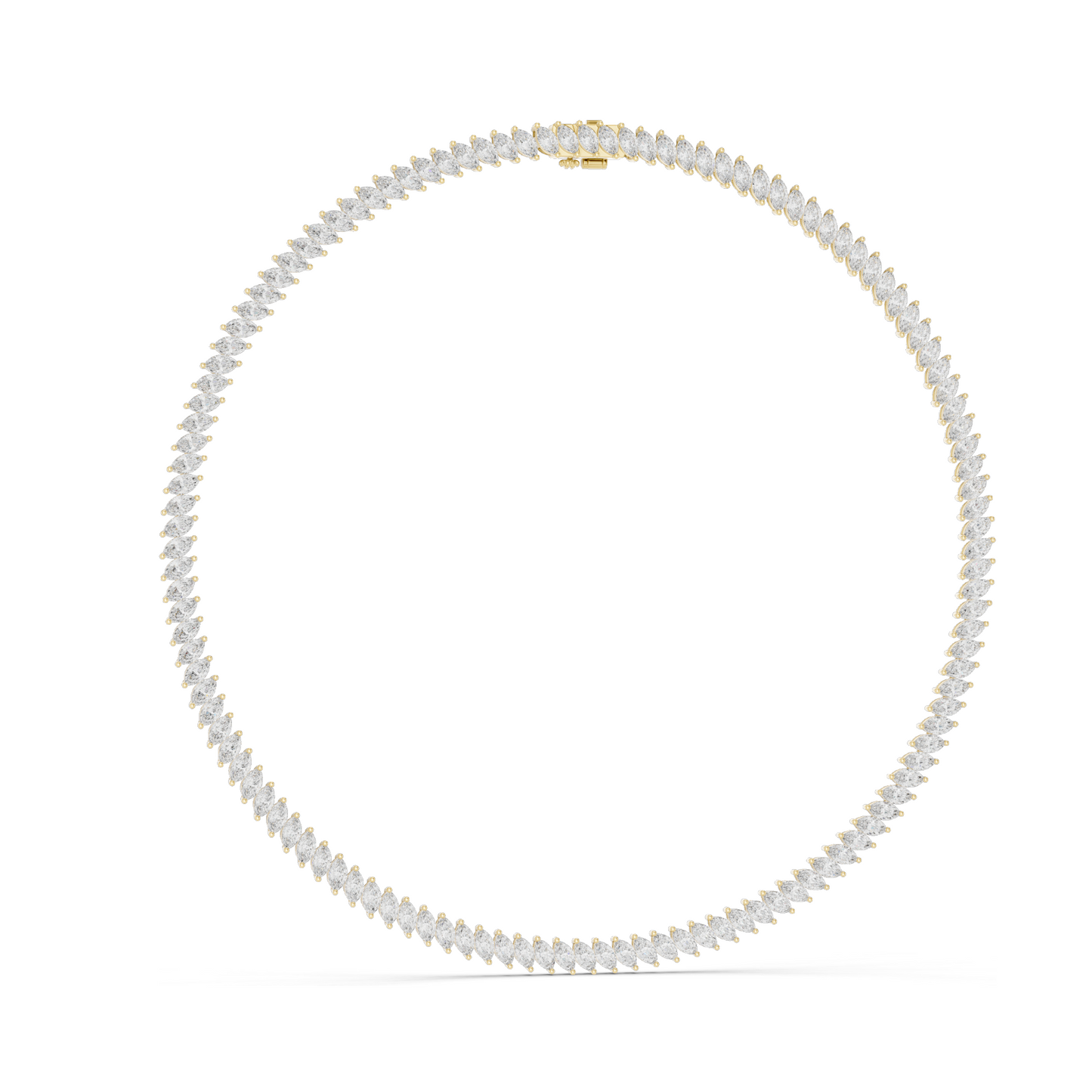 18.6 CT Lab-Created VVS-VS EF CVD Diamond Necklace | Marquise Cut Diamonds | 18KT, 14KT, Rose, Yellow, White Gold | Luxury Fine Jewelry