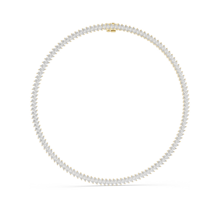 18.6 CT Lab-Created VVS-VS EF CVD Diamond Necklace | Marquise Cut Diamonds | 18KT, 14KT, Rose, Yellow, White Gold | Luxury Fine Jewelry