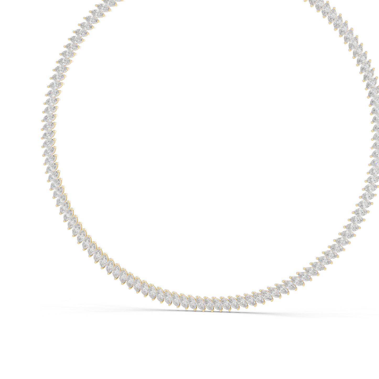 18.6 CT Lab-Created VVS-VS EF CVD Diamond Necklace | Marquise Cut Diamonds | 18KT, 14KT, Rose, Yellow, White Gold | Luxury Fine Jewelry
