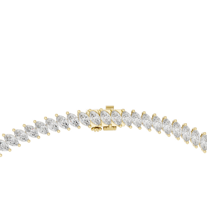 18.6 CT Lab-Created VVS-VS EF CVD Diamond Necklace | Marquise Cut Diamonds | 18KT, 14KT, Rose, Yellow, White Gold | Luxury Fine Jewelry