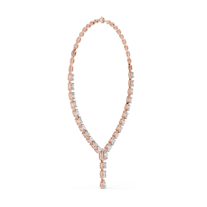 21.178 CT Lab-Created VVS-VS EF CVD Diamond Necklace | Elegant Diamond Design | 18KT, 14KT, Rose, Yellow, White Gold | Luxury Fine Jewelry