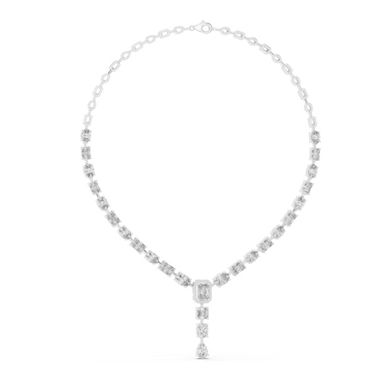 21.178 CT Lab-Created VVS-VS EF CVD Diamond Necklace | Elegant Diamond Design | 18KT, 14KT, Rose, Yellow, White Gold | Luxury Fine Jewelry
