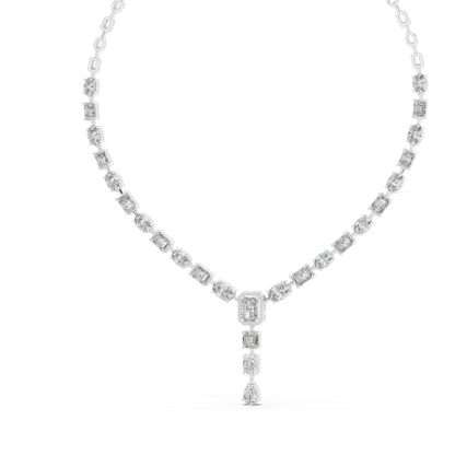 21.178 CT Lab-Created VVS-VS EF CVD Diamond Necklace | Elegant Diamond Design | 18KT, 14KT, Rose, Yellow, White Gold | Luxury Fine Jewelry